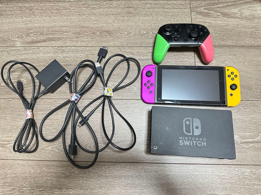 Nintendo Switch 本体 パープル/オレンジ プロコンセット 互換品 Nintendo Switch コントローラー スイッチ パープル×オレンジ