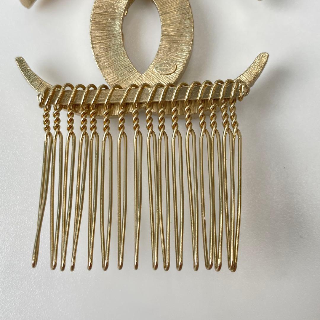美品 シャネル CHANEL ココマーク ラインストーン ヘアコーム B15C