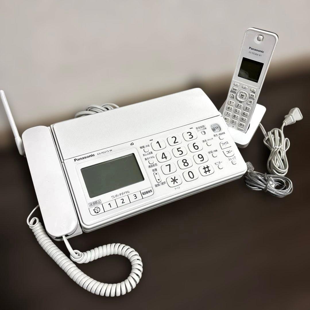 Panasonic KX-PD215-W 電話機＋子機1台 - メルカリ