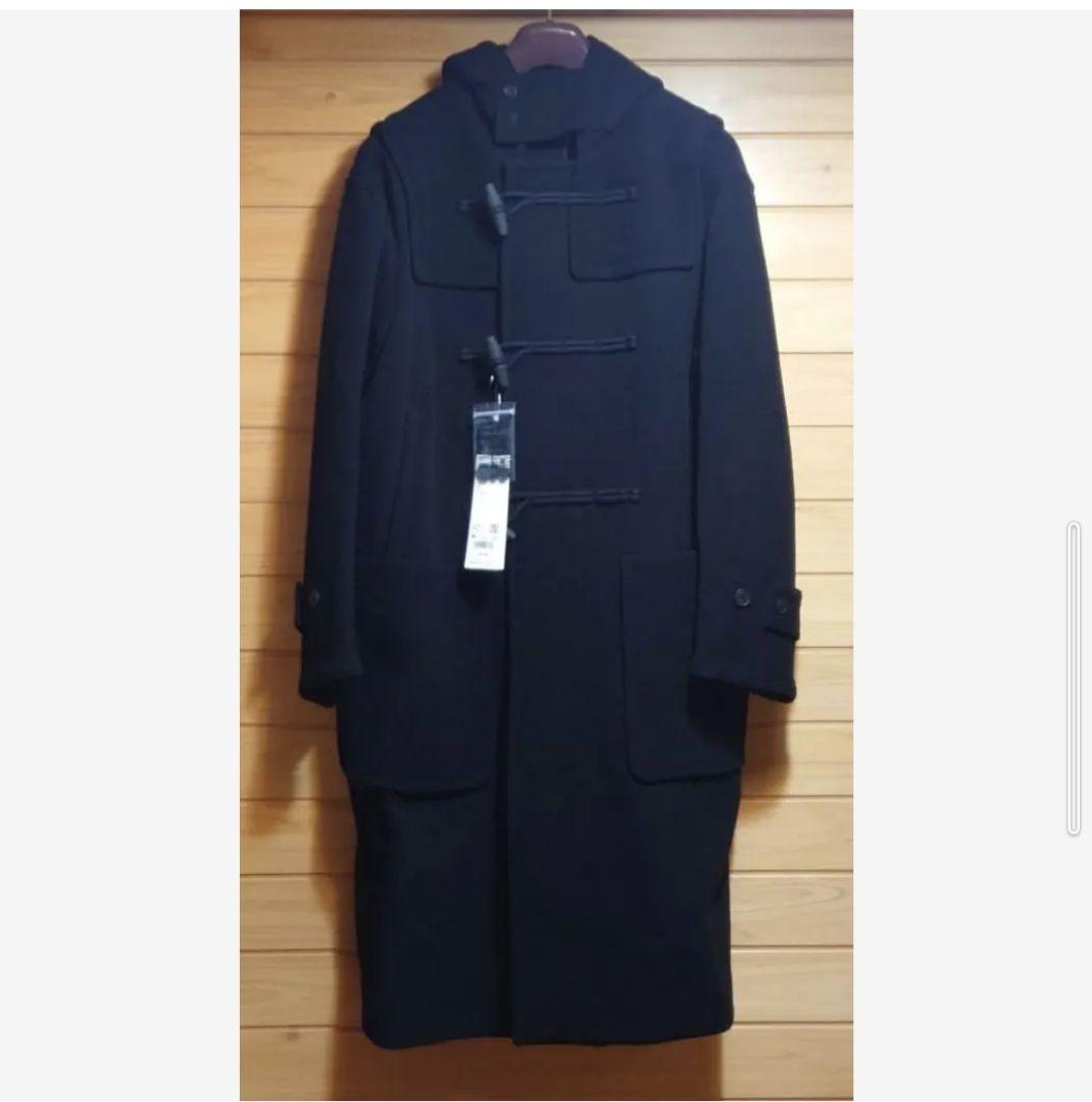 ユニクロ＋Jウールオーバーサイズダッフルコート黒ブラック サイズ M