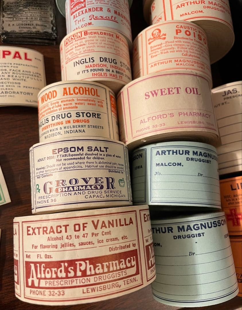 海外 ファーマシーラベル 68種各1枚 68枚 薬袋1枚 蚤の市 - メルカリ