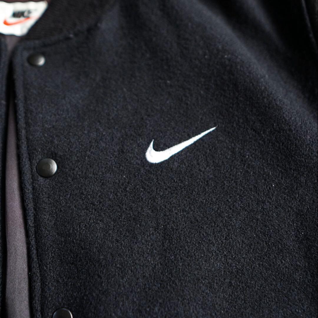 超希少 NIKE 90s 袖レザー スタジャン NIKE TOWN ブラック - メルカリ