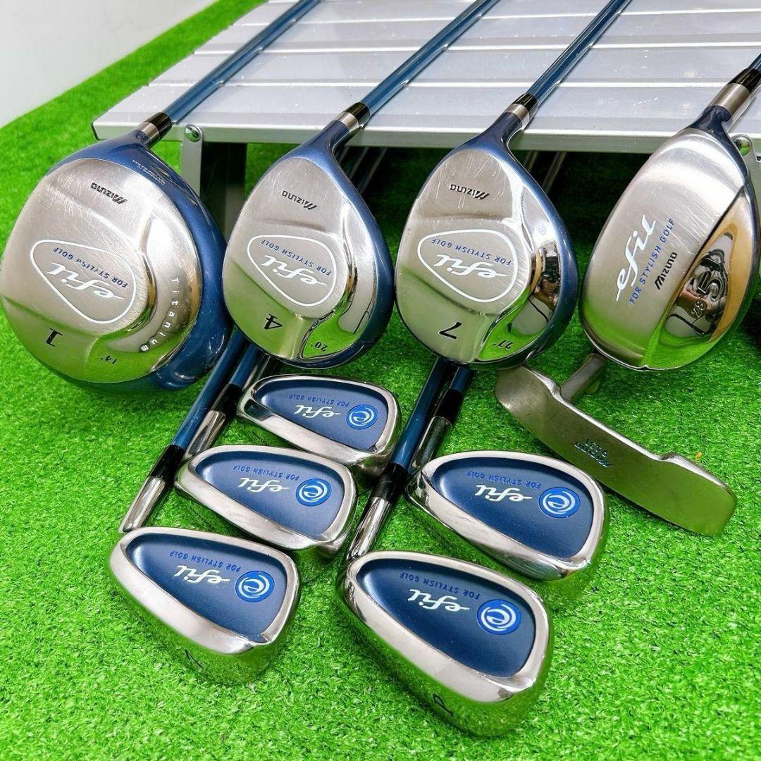 良品 ミズノ efil エフィル レディースクラブセット 10本 初心者 女性L