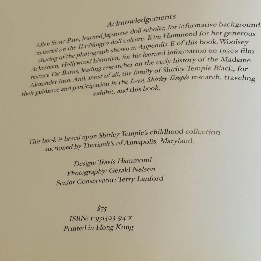 シャーリーテンプル洋書 カタログLove, Shirley Temple