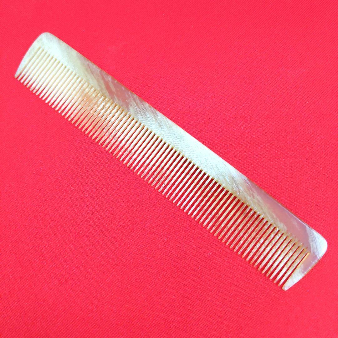 E10 水牛の角 手引 角仕上げ くし ヘアカットコーム 理容道具 希少