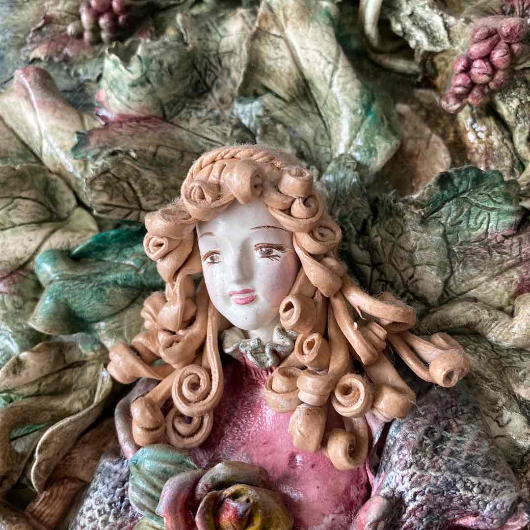 絵画 油絵 粘土細工 ロココ調