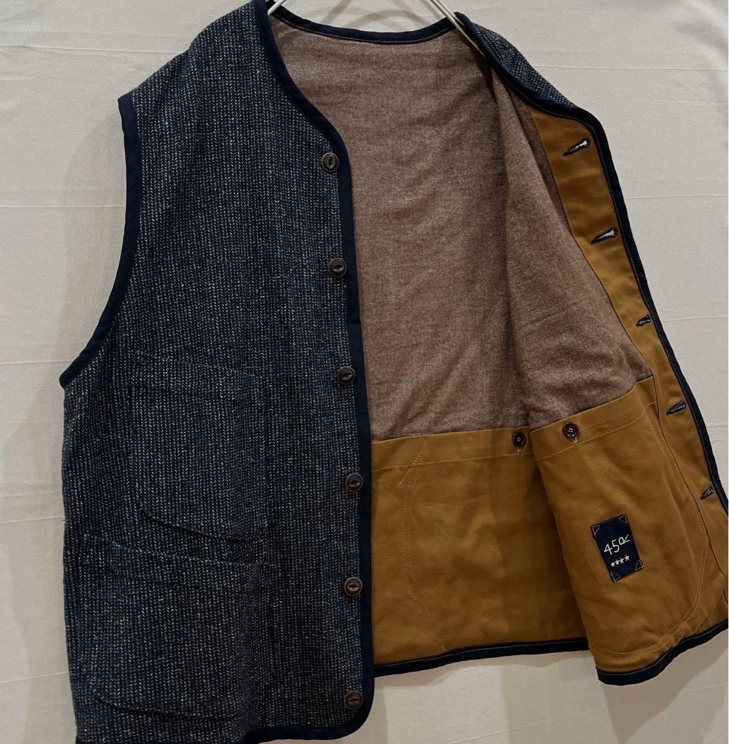 45R コットンツイードの908ベスト（インディゴ）サイズ4 - メルカリ