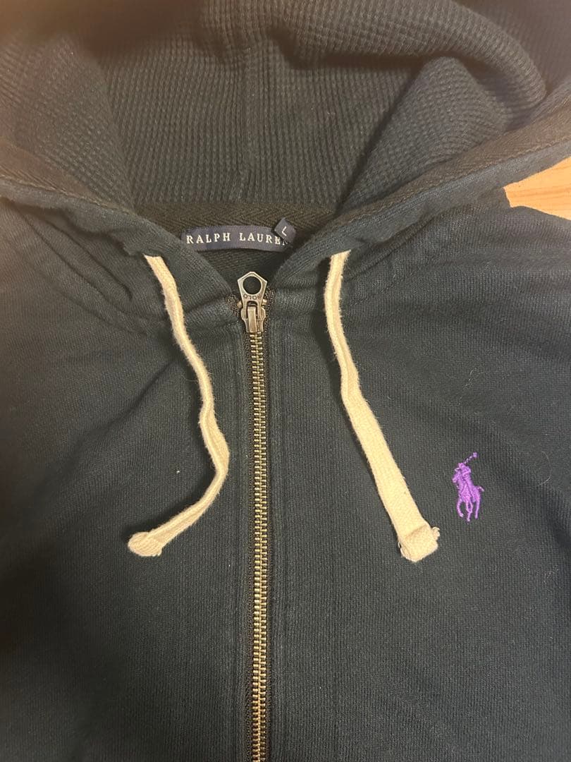 poloralphLauren ジップパーカー 短丈 黒 y2k swag - メルカリ