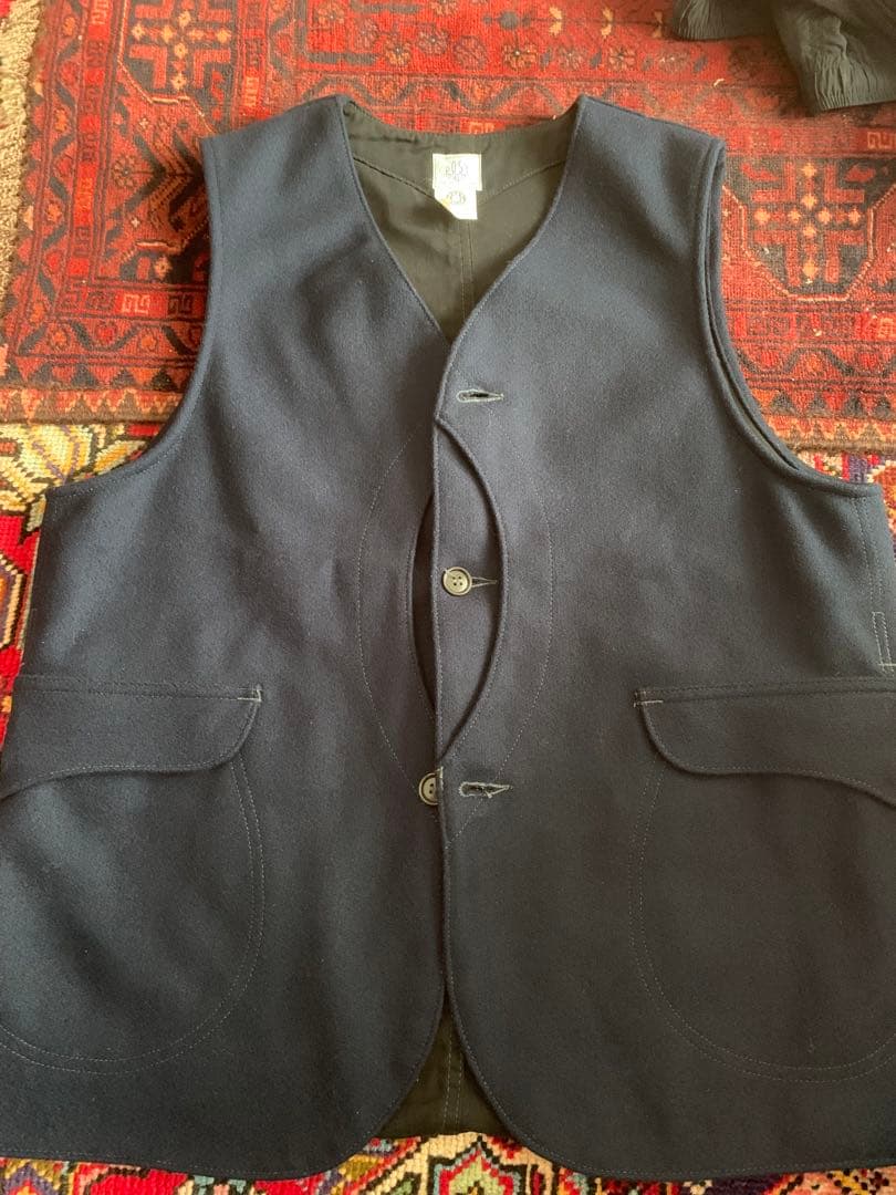希少 名作 POST OVERALLS Royal Traveler Vest