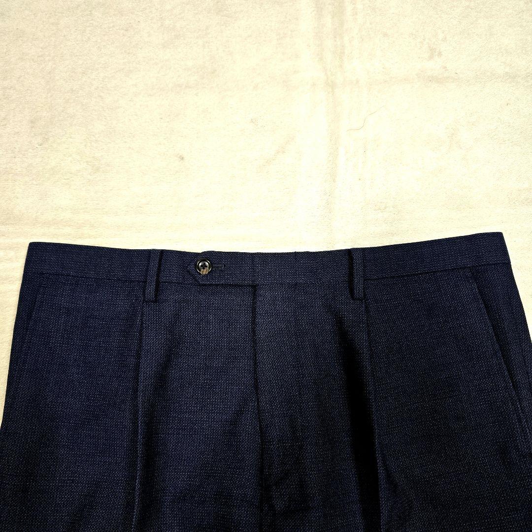 極美品 スーツセレクト セットアップ ビジネス SUPER110s ネイビー L