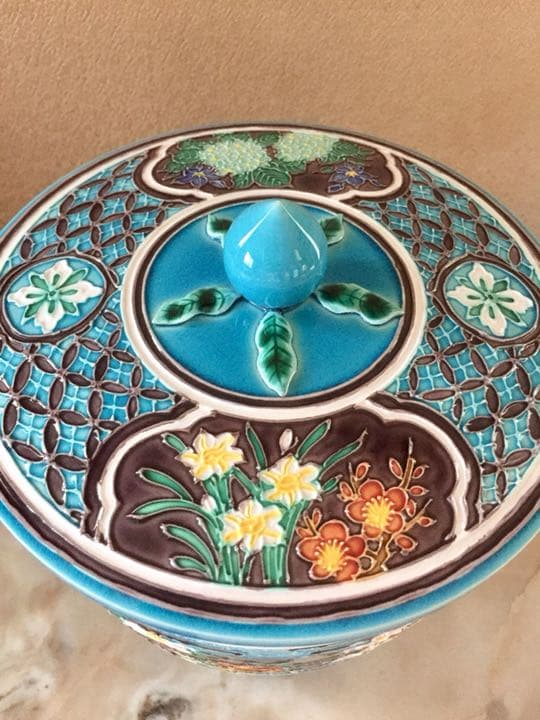 茶道具 水指 中村翠嵐 七宝草花浅黄交趾水指 美品 - メルカリ