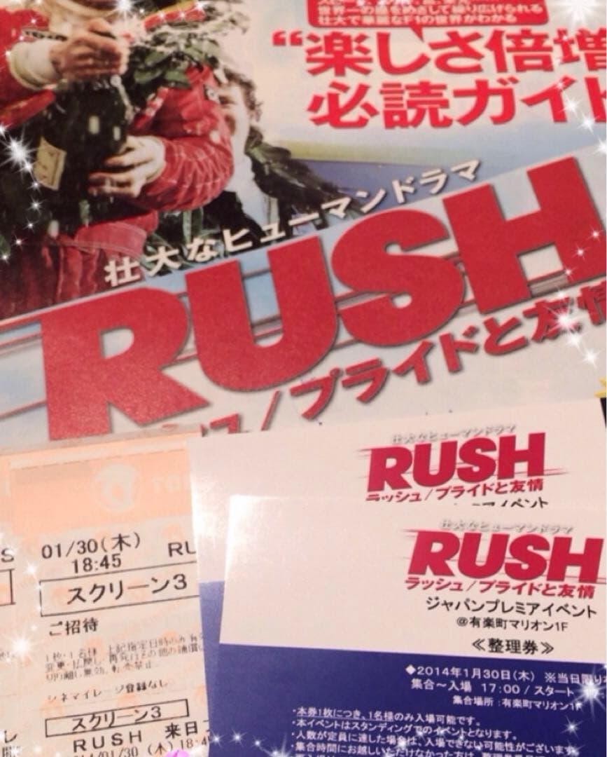 RUSH ラッシュ・プライドと友情 直筆 サイン クリス・ヘムズワース