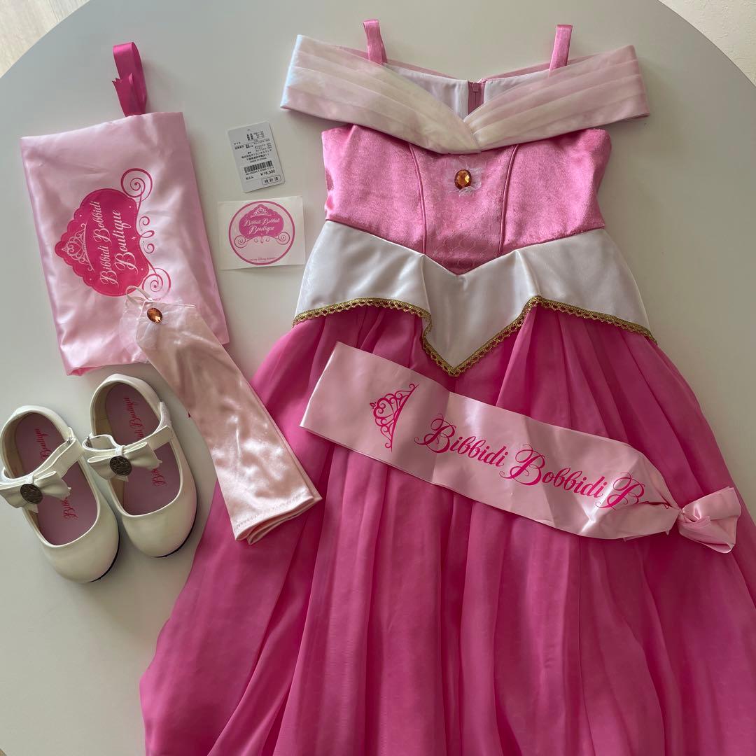 ディズニー ビビディバビディブティック オーロラ姫ドレス110くつ18cm