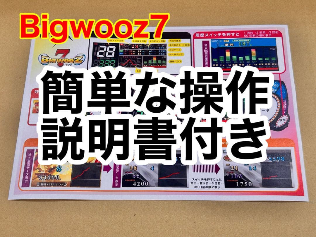 データカウンター・ビッグウォーズ7パチンコ用・家庭用電源加工済・差