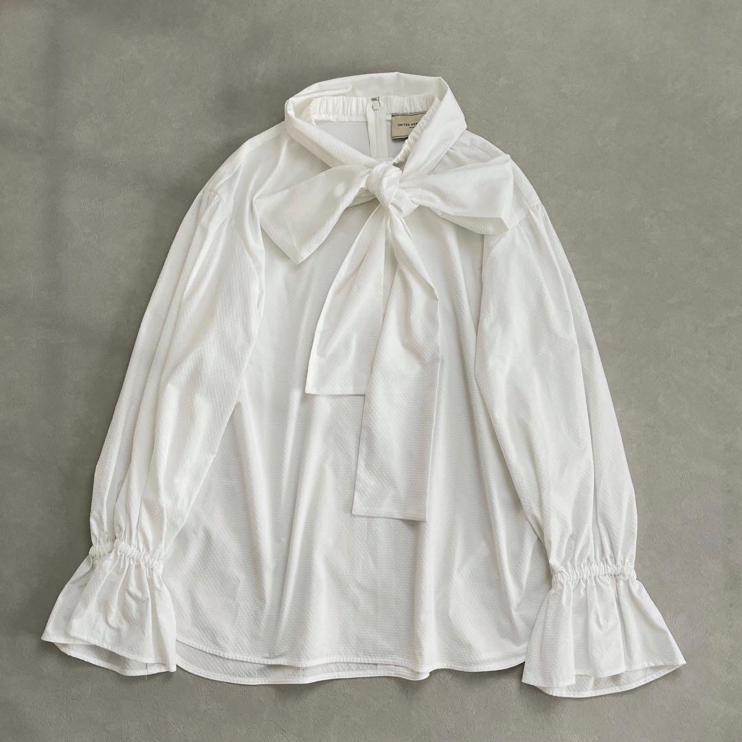 24AW ユナイテッドアローズ 1,9万円 ボウタイドットフレアスリーブ