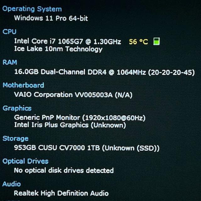 《2021》最上級ハイスペック！新品SSD1TB搭載！VAIO Pro PG