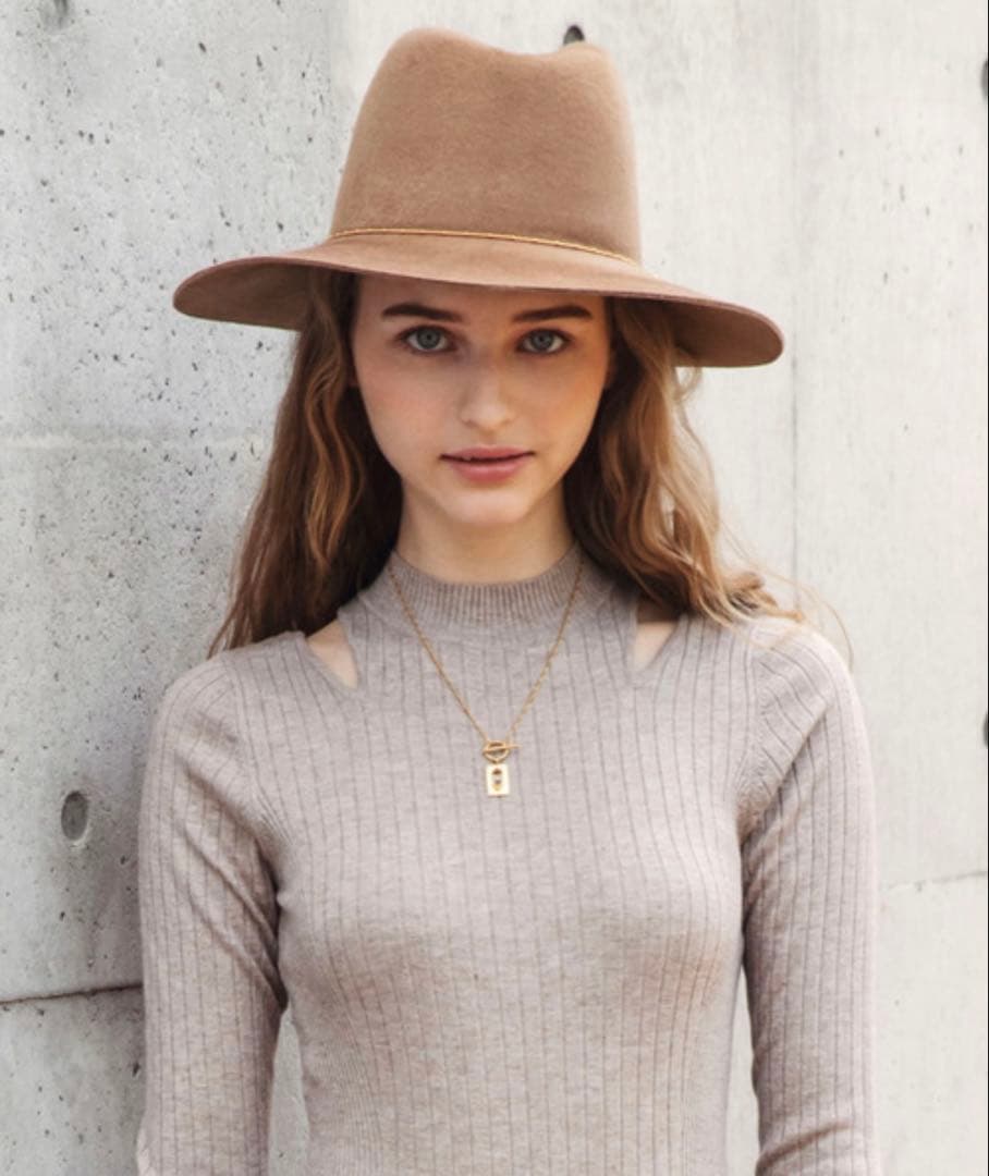 新品タグ付】ALEXIA STAM Flat Brim Fedora Hat