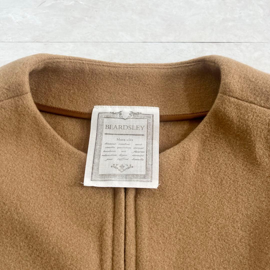 BEARDSLEY ビアズリー ウールポンチョコート キャメル - メルカリ