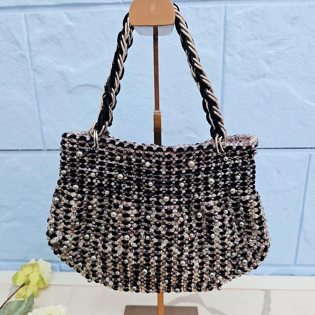 大人気♥️ANTEPRIMA アンテプリマ キラキラビーズバッグ ブラック系