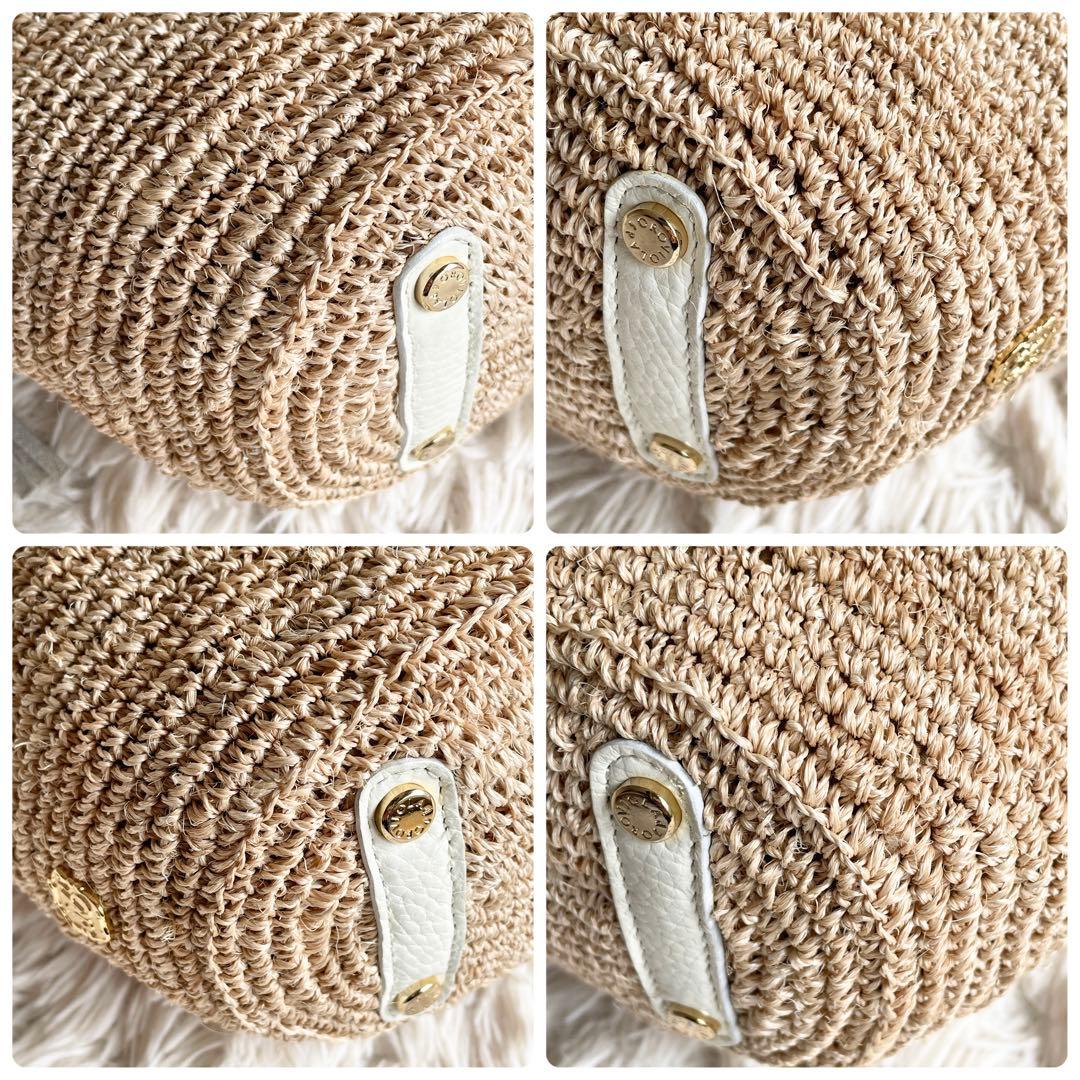 未使用級 ヴィオラドーロ 2WAYワンショルダーバッグ かごバッグ