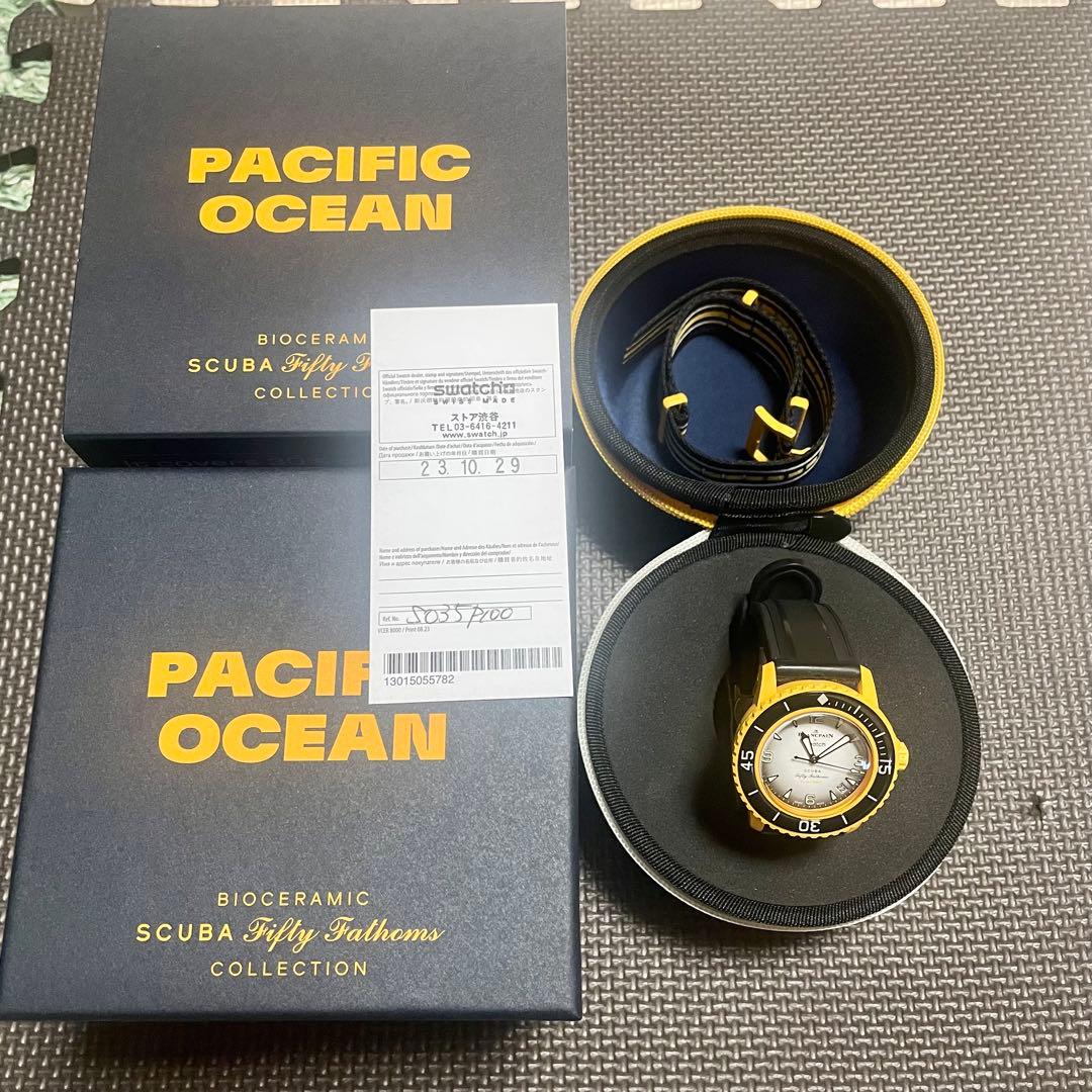 【中古美品】Blancpain × Swatch PACIFIC OCEAN Blancpain X Swatch Fifty Fathoms Scuba Collection: Pacific Ocean