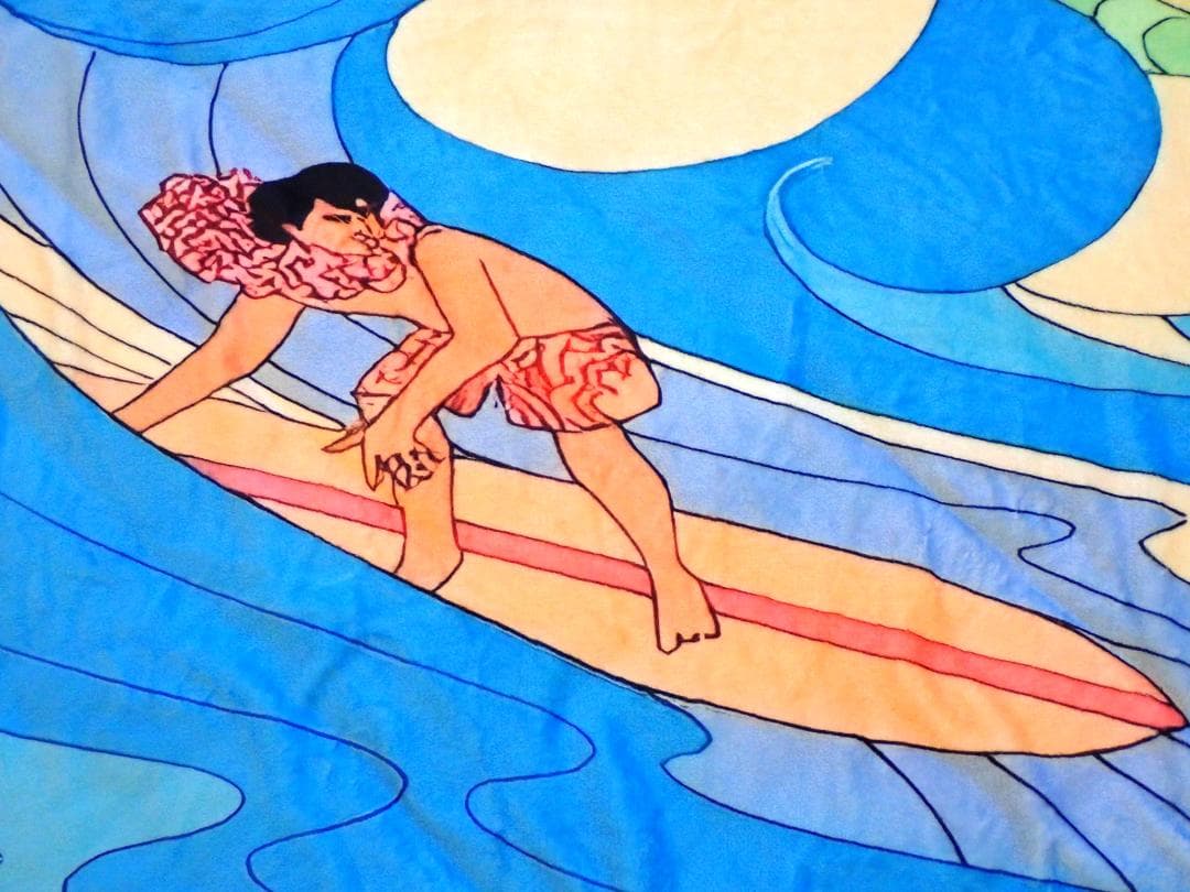 Hawaii コンチネンタル航空 ハワイ ピーターマックス ブランケット大判