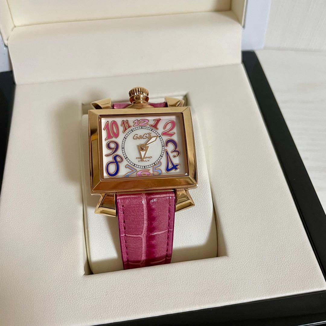 GaGa MILANO ガガミラノ ナポレオーネ 腕時計 スクエア ピンク - メルカリ