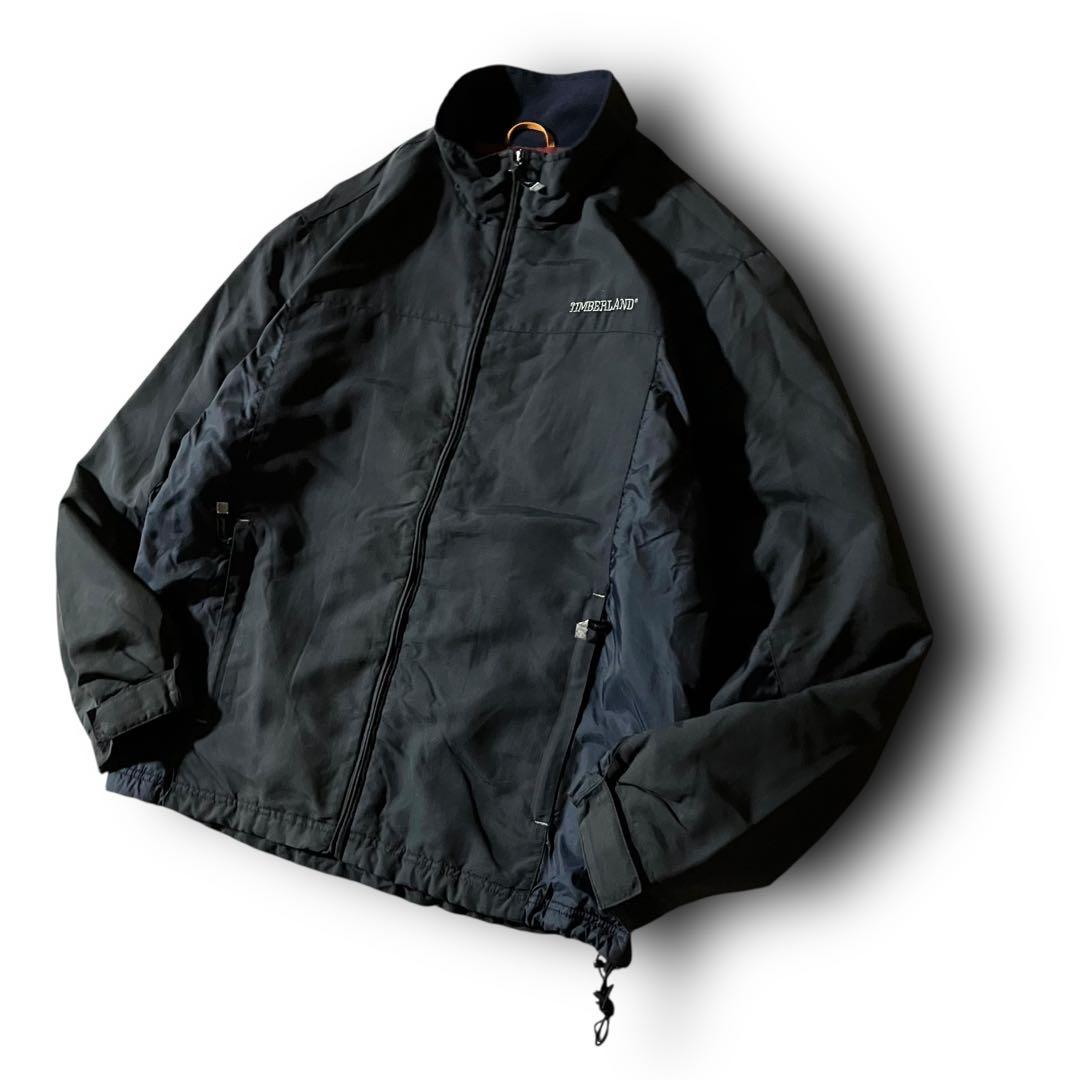 はる様☆Timberlandウォームアップジャケット短丈ナイロンドローコード刺繍