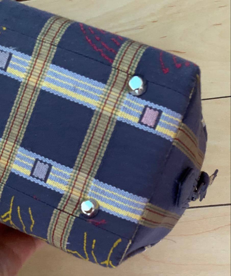 新品未使用 かづら清 和装用 バッグ ネイビー チェック柄の通販はau