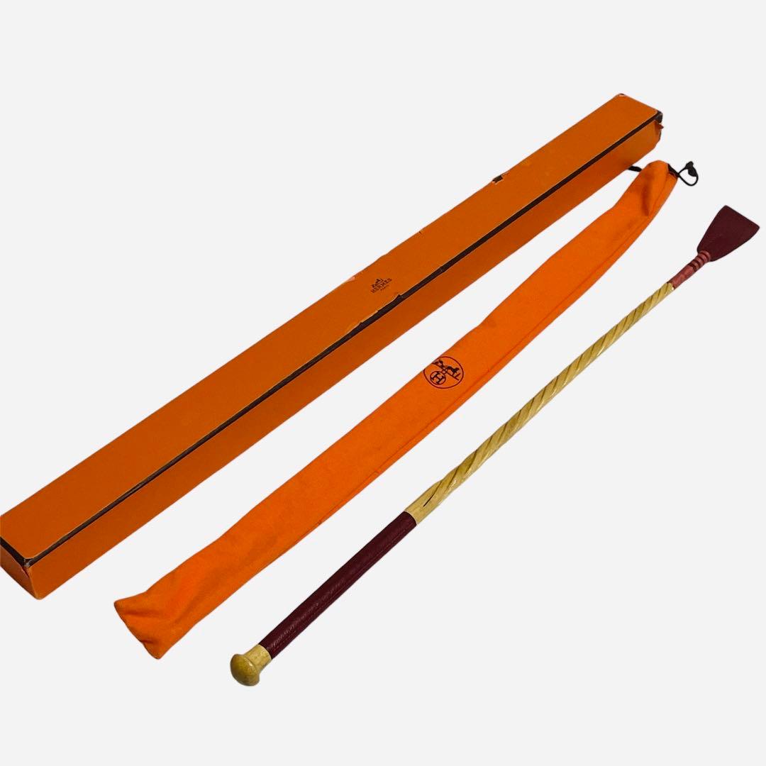 HERMES】エルメス クラヴァッシュ 鞭 短鞭 馬具 ウッド×ヴォーエプソン
