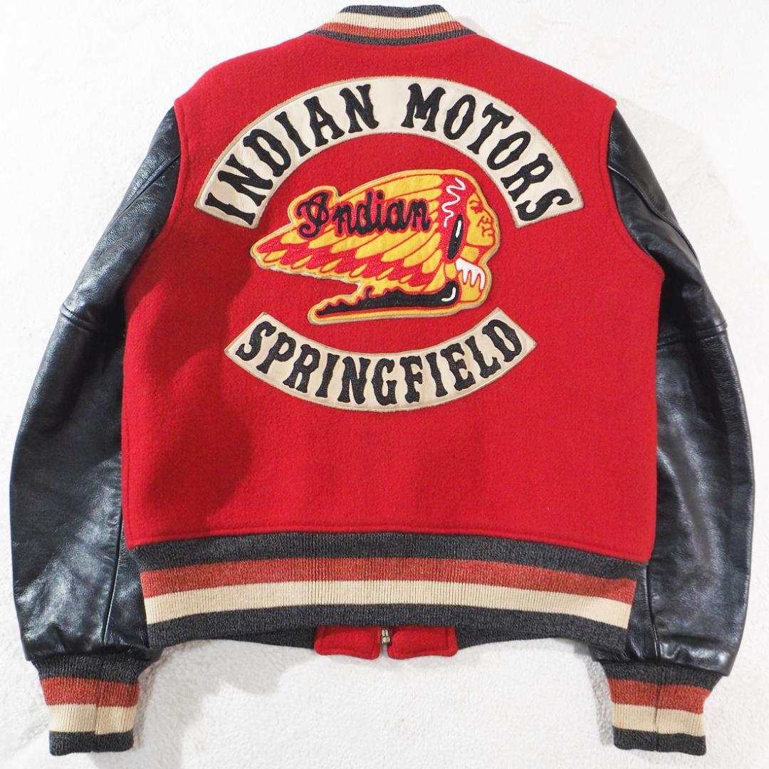 インディアンモーターサイクル スタジャン 袖レザー 東洋