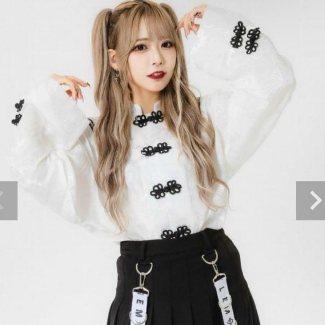 REFLEM【レフレム】ショルダーZIP総柄チャイナシャツ White - メルカリ