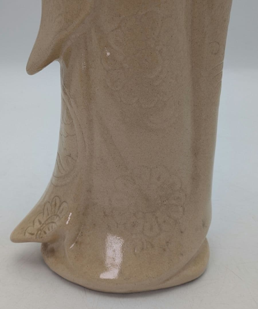 陶華山窯 松尾藻風 萩焼 観音菩薩立像 陶像 陶器人形 仏像 観世音菩薩