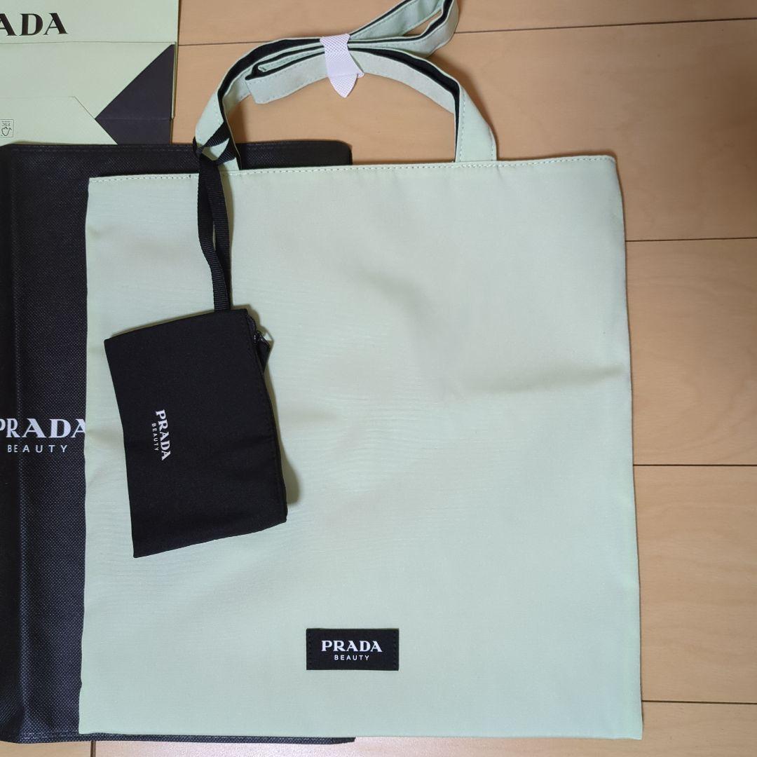 未使用】プラダPRADA ノベルティ リバーシブルトートバッグ ポーチ付