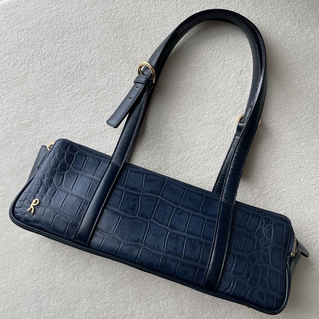 Roberta di Camerino クロコ型押し ショルダーバッグ ボストン - メルカリ