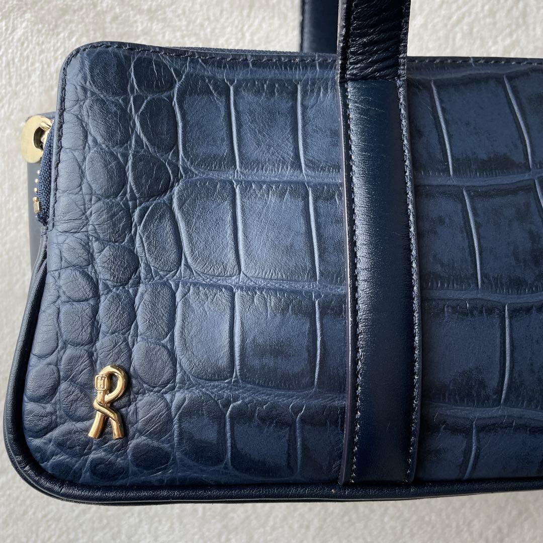 Roberta di Camerino クロコ型押し ショルダーバッグ ボストン - メルカリ