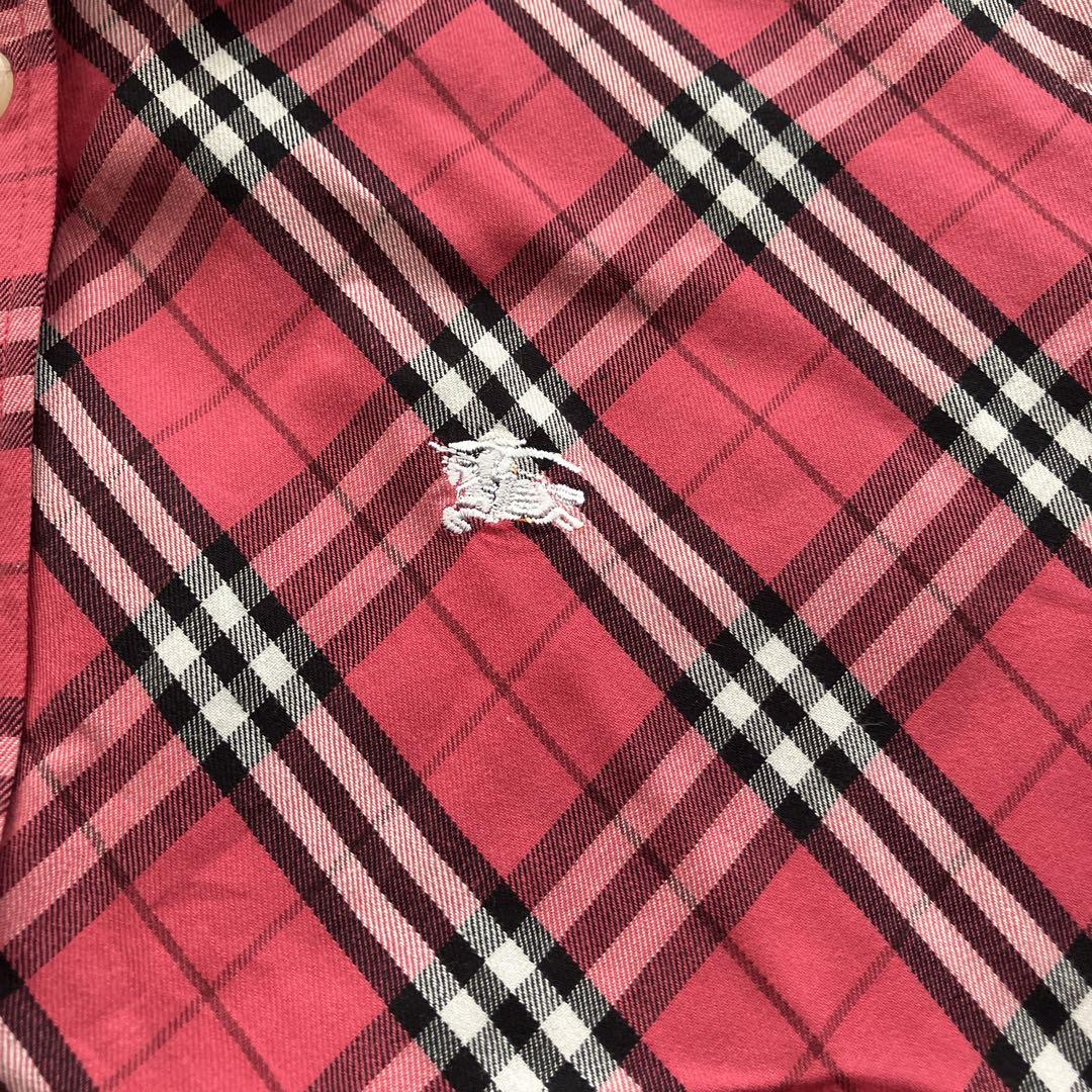 バーバリー ノバチェック シャツ ピンク L - メルカリ