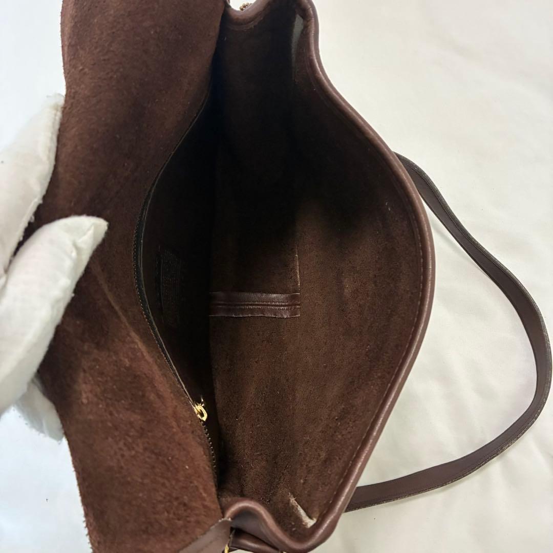 美品】オールドコーチ 9790 ターンロック ショルダーバッグ レザー 茶