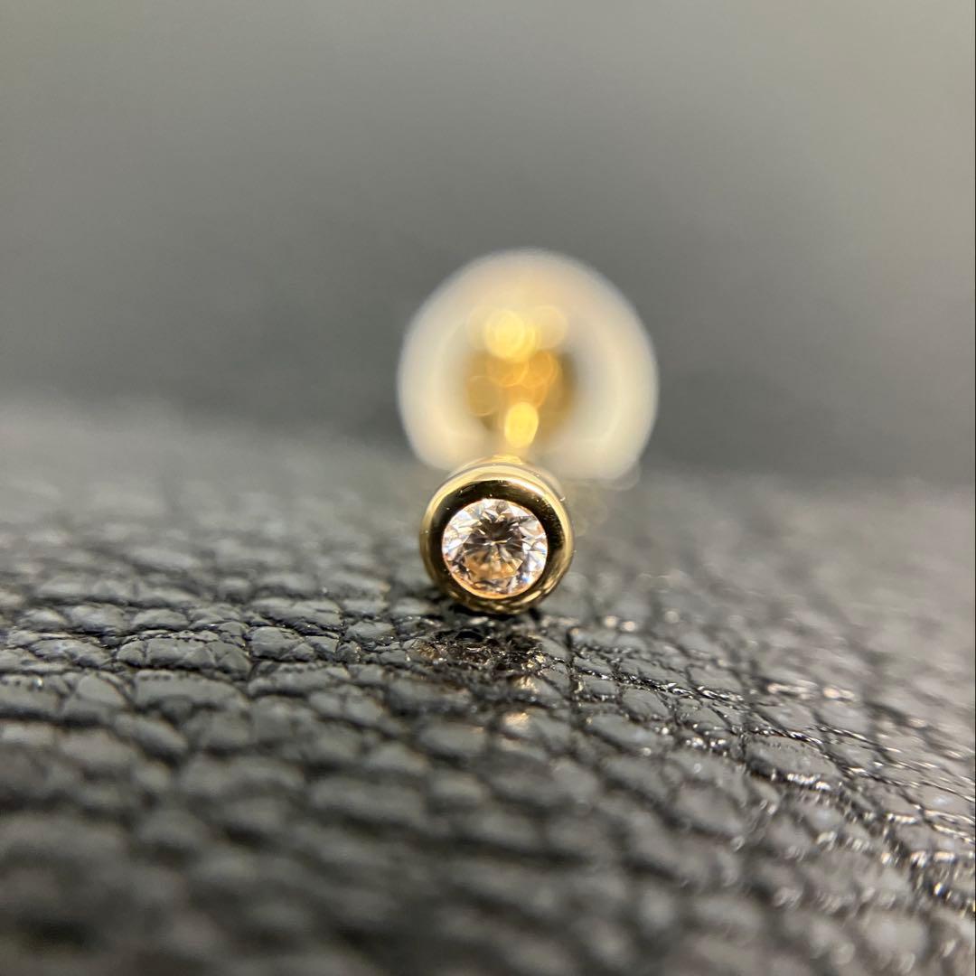 専用◆未使用品◆ メサンジュ K18 片耳ピアス ダイヤモンド 0.025ct