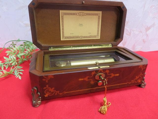 き*こ様 6ee1355 リュージュ社のオルゴール 曲カノン　スイス製　アンティ 6ee1355 リュージュ社のオルゴール 曲カノン スイス製 アンティーク