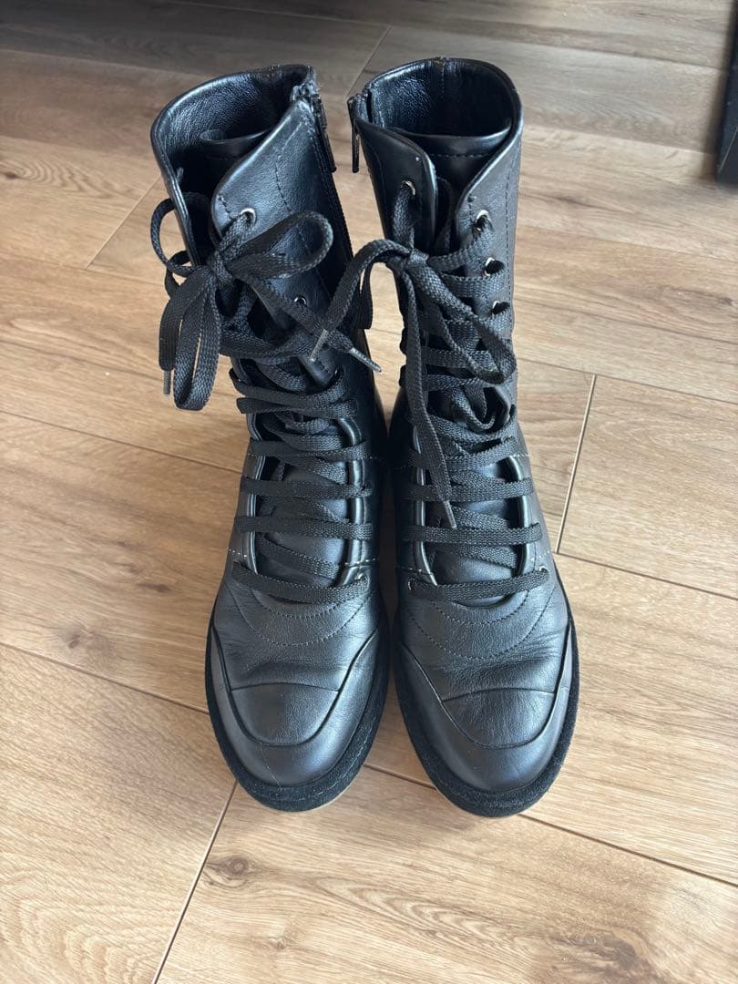 MaxMara ブラック レースアップブーツ BARCLAY（バークレー）レースアップショートブーツ ブラック｜BARCLAY