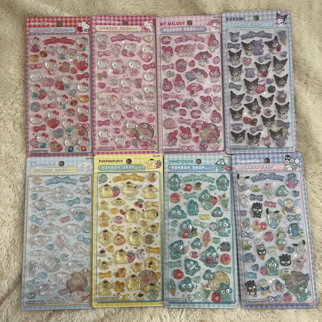 サンリオ 第二弾 ボンボンドロップシール 正規品 コンプリート8種類