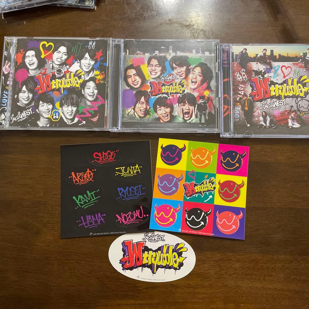 ジャニーズWEST Wtrouble 初回限定A、B、通常ステッカー付 - メルカリ