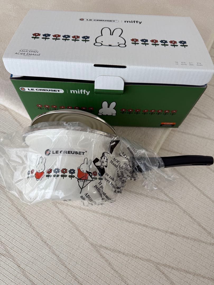 ル・クルーゼ ミッフィー ソースパン 16cm (フラワーツマミ） ガス IH
