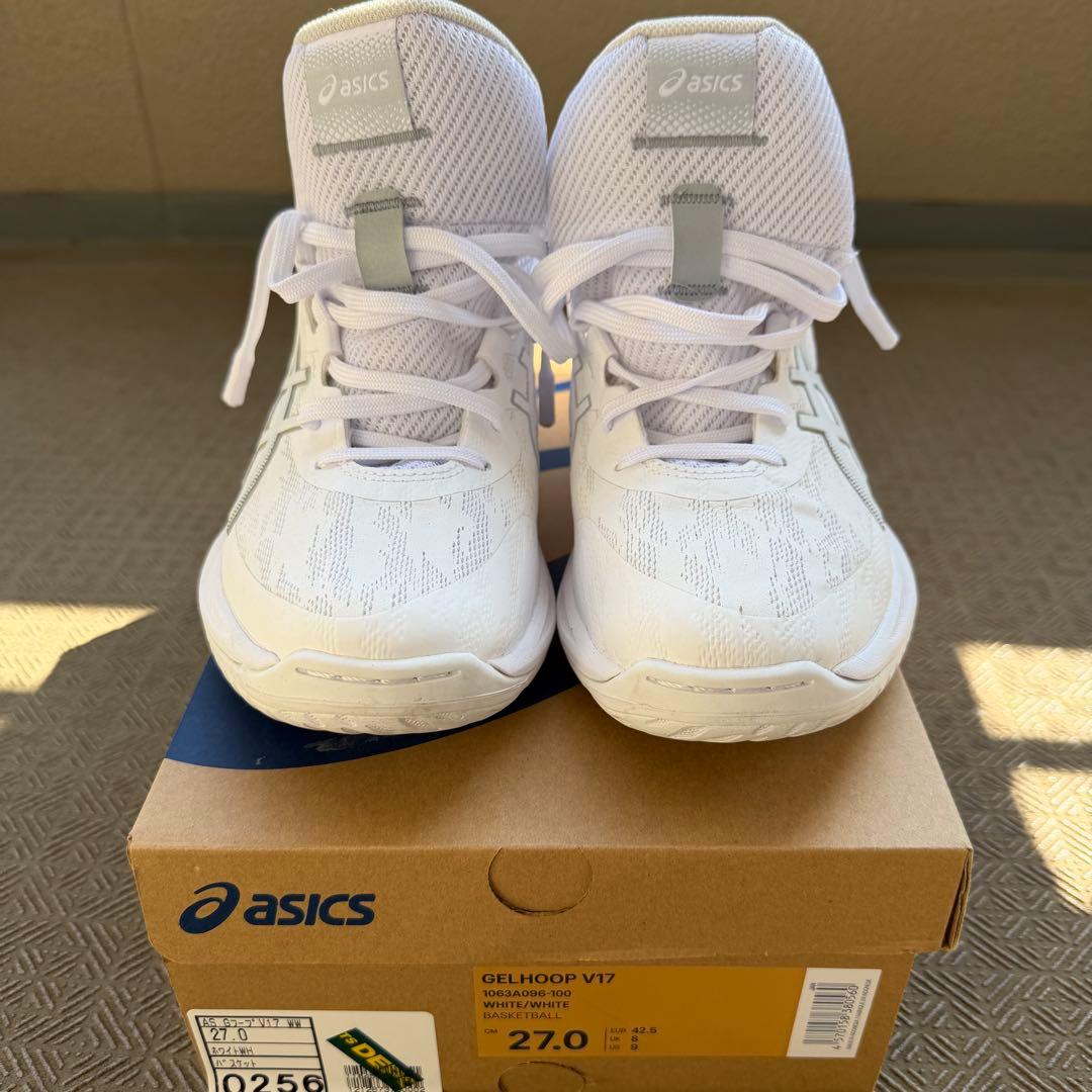 ASICS GELHOOP V17 27.0cm ホワイト