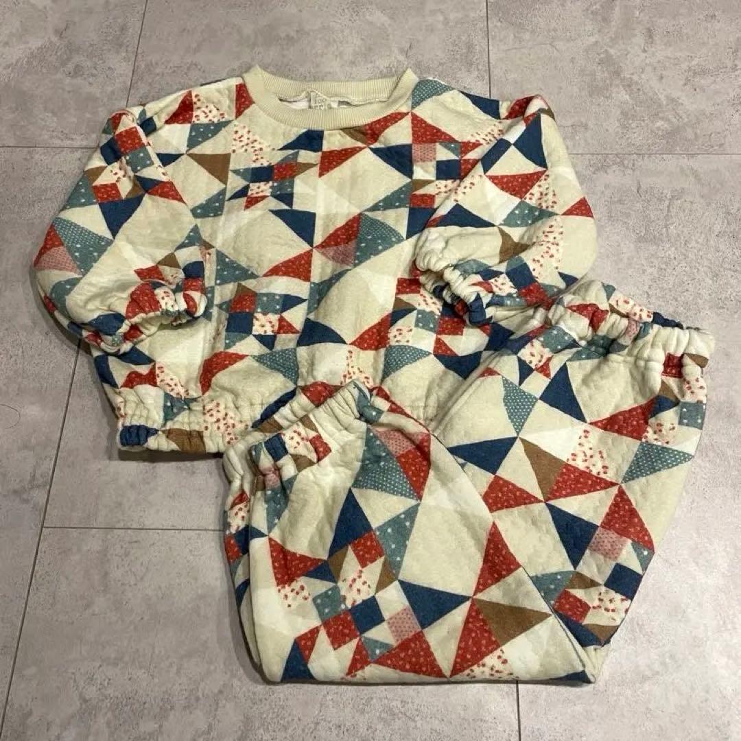 しまむらsoftcheese パッチワークキルトセットアップ ニコキルト