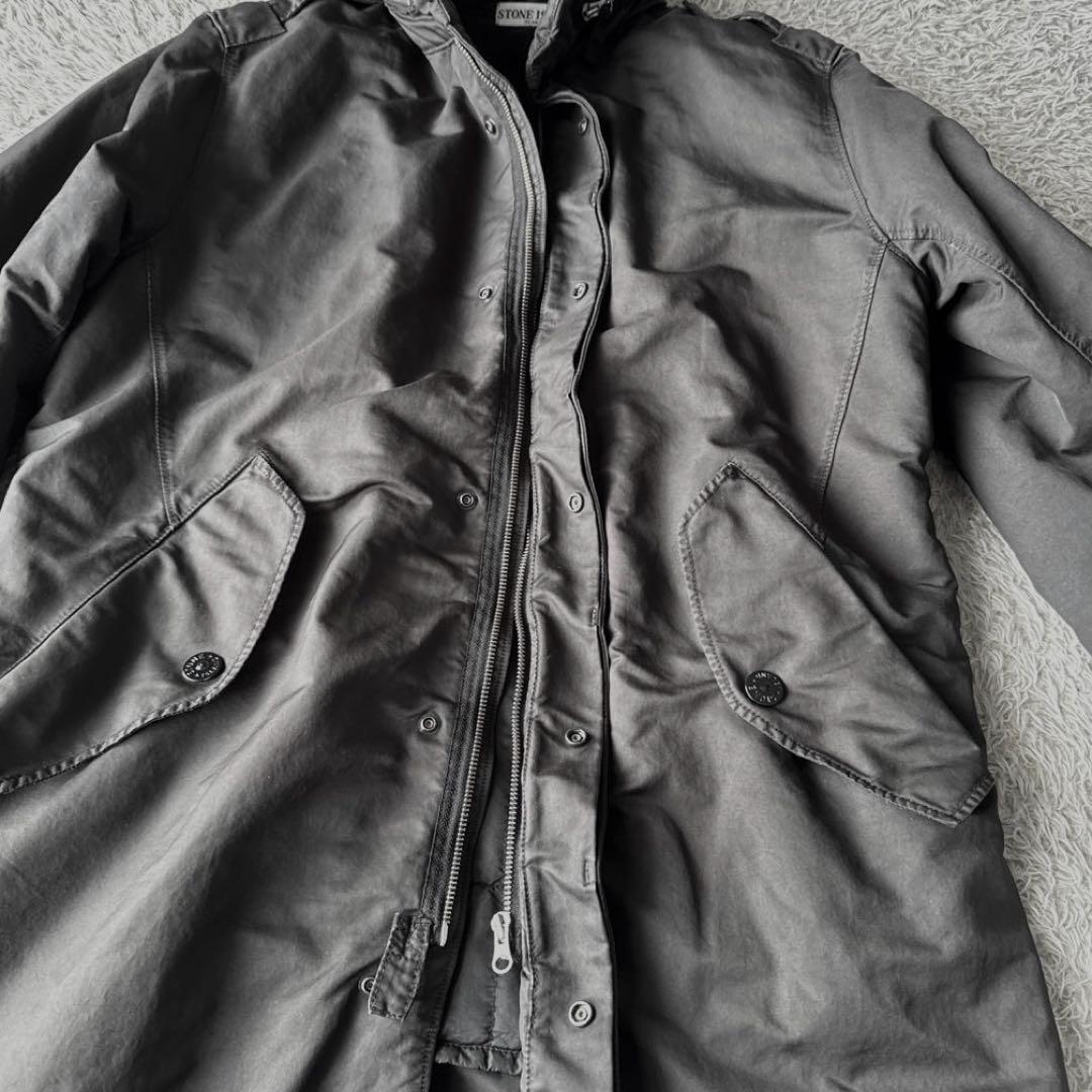 2009AW ストーンアイランド モッズコート ブラック モード 大きめM