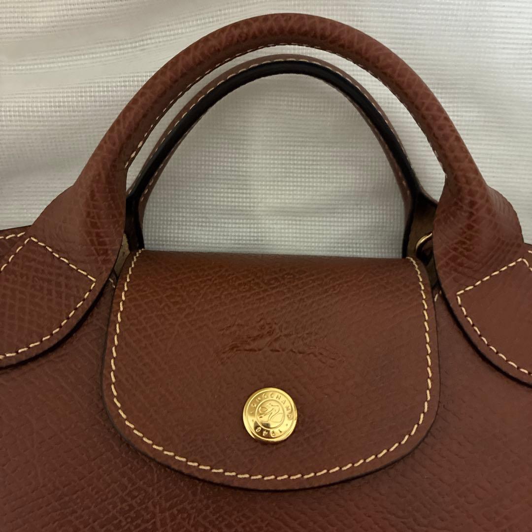 ロンシャン エピュレ XS ショルダーバッグ ブラウン ÉPURE レザー 美品