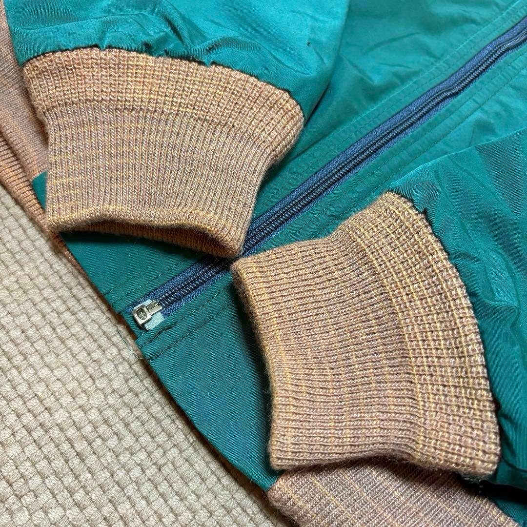 【極美品/USA製】90s L.L.Bean ウォームアップジャケット 緑 M