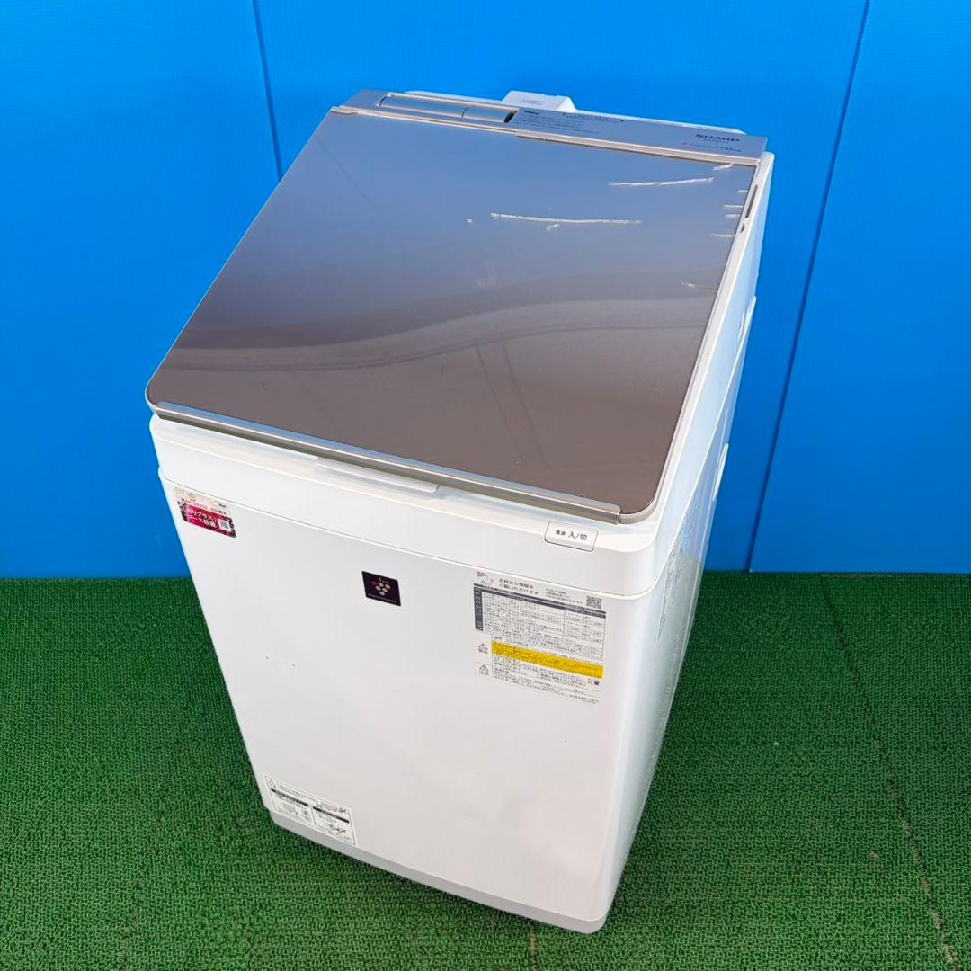 744 完全動作品乾燥機能付き 洗濯機 SHARP ガラストップ